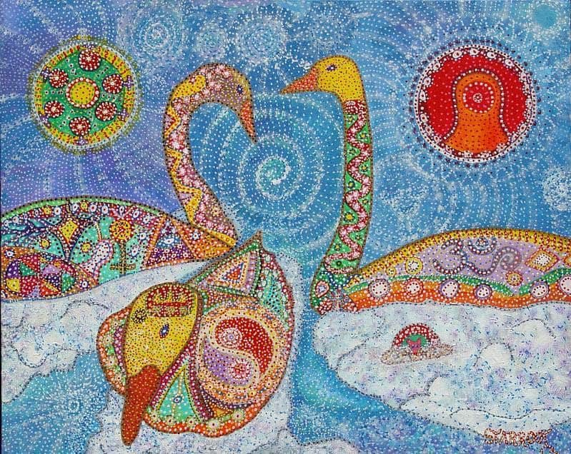 Cosmic Swans by Starroot
