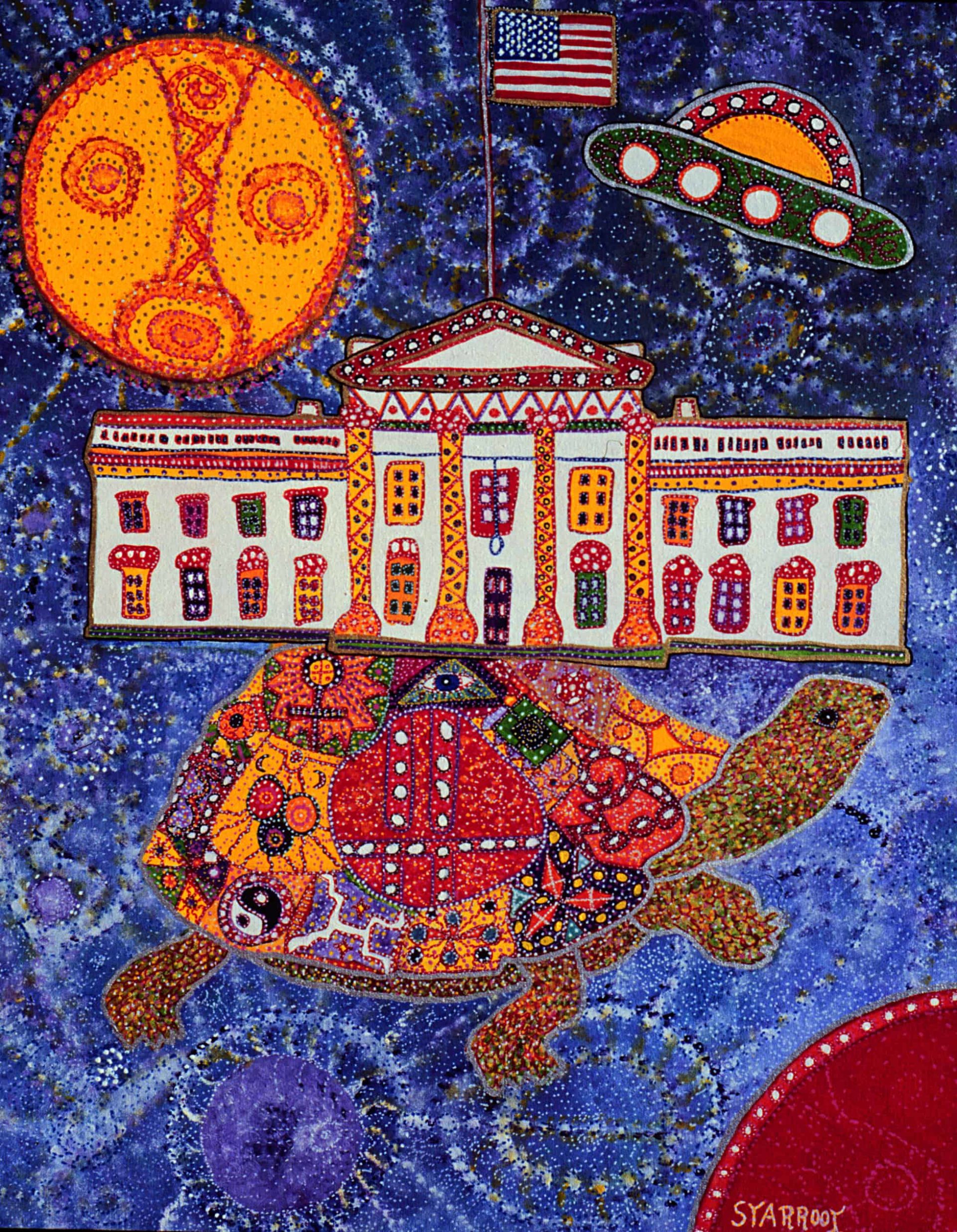 Turtle Carries The Whitehouse by Starroot